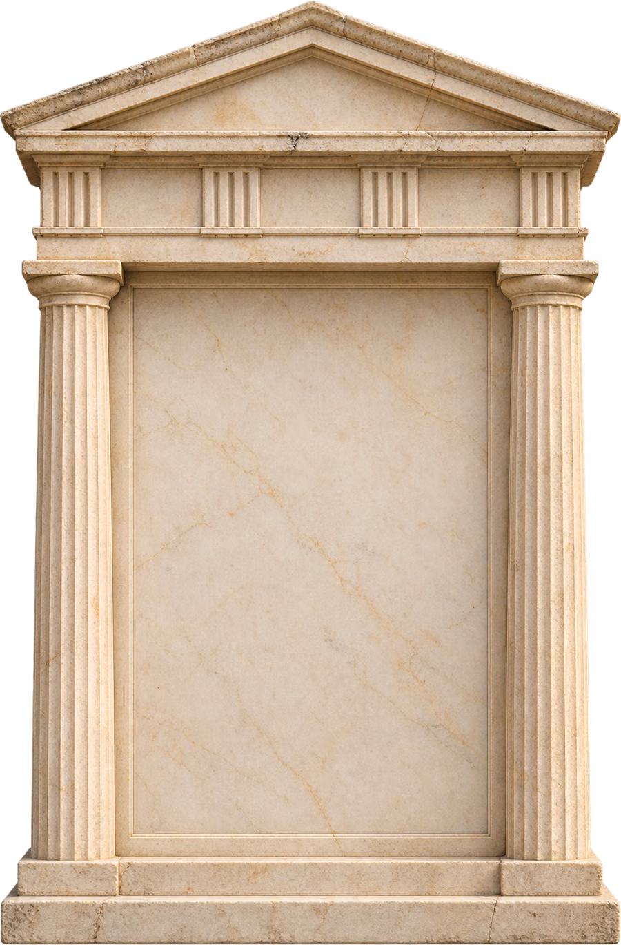 Fachada de templo grego de ordem dórica